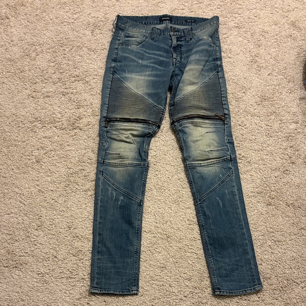 Stylish Distressed Blue Skinny Jeans